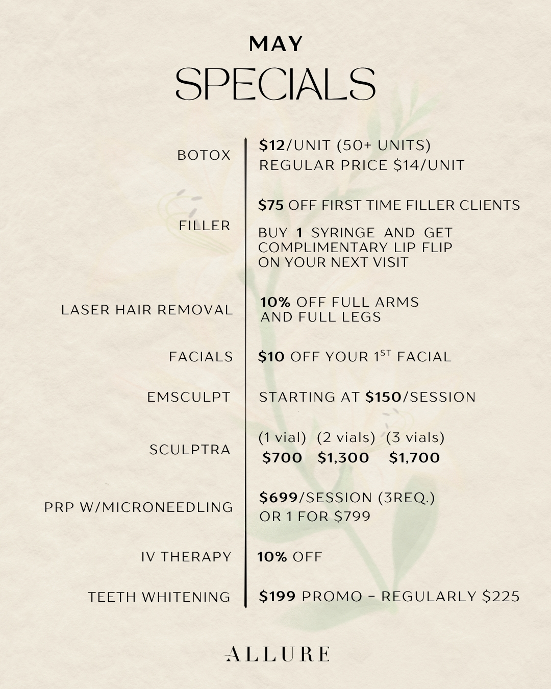 May Specials